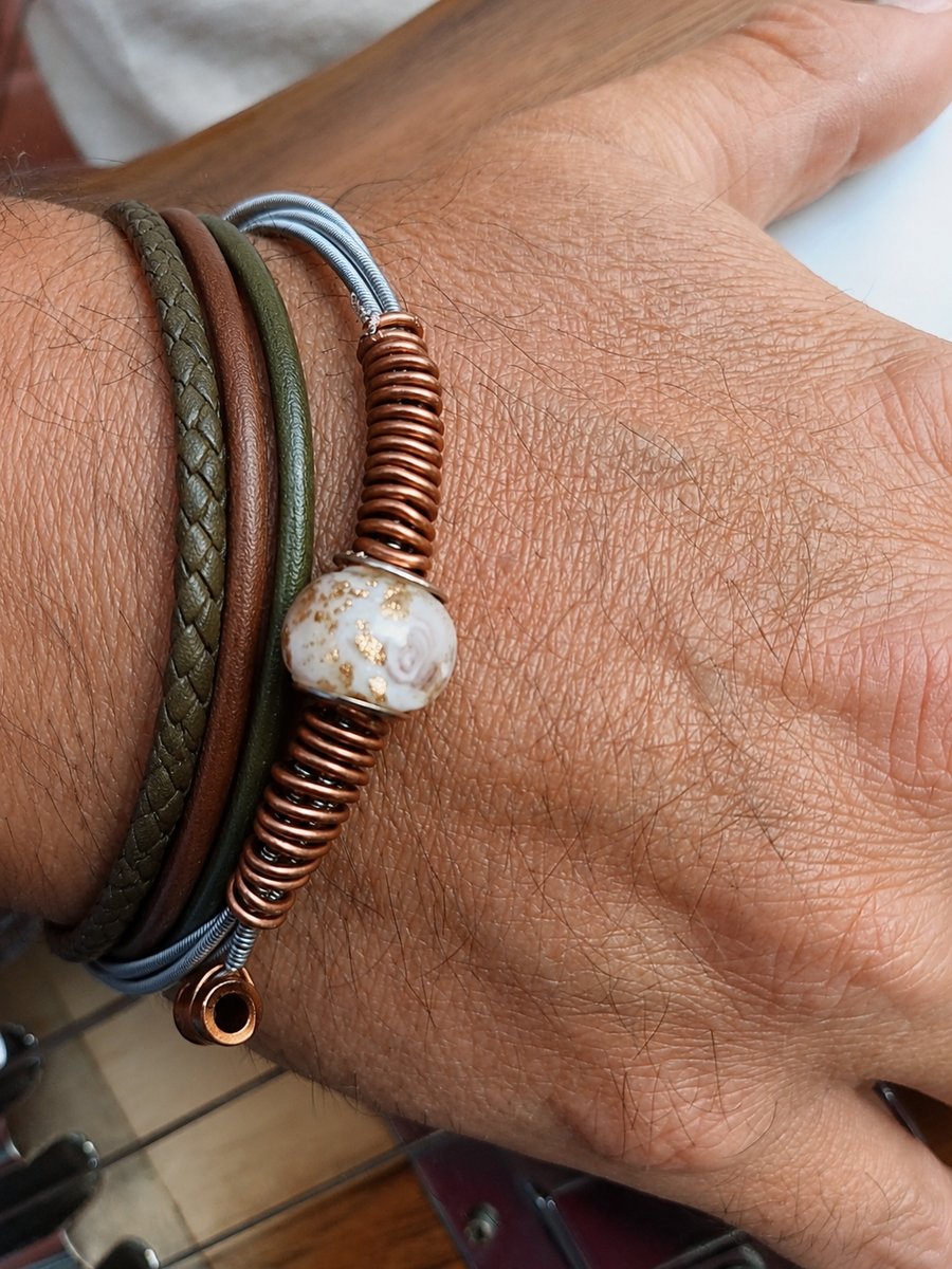 Up-Cycled and Re-Purposed Guitar String Bangle. Groovy !