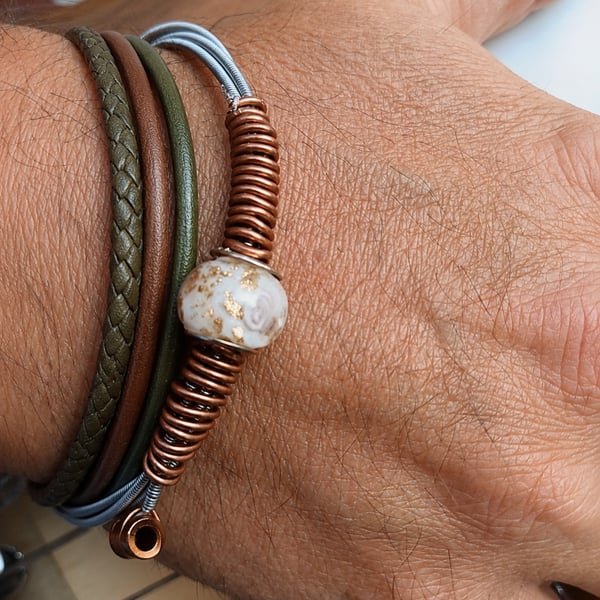 Up-Cycled and Re-Purposed Guitar String Bangle. Groovy !