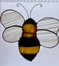 Stained Glass Bumble Bee (large) suncatcher - Image 8
