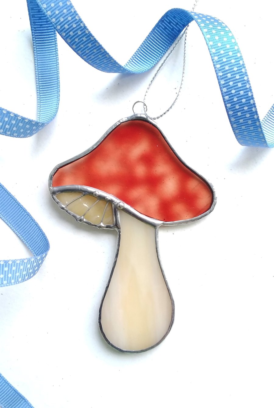 Stained Glass Toadstool Ornament