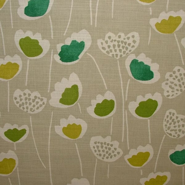 Scandi Flower Tablecloth  Cactus  135cm RECTANGLE