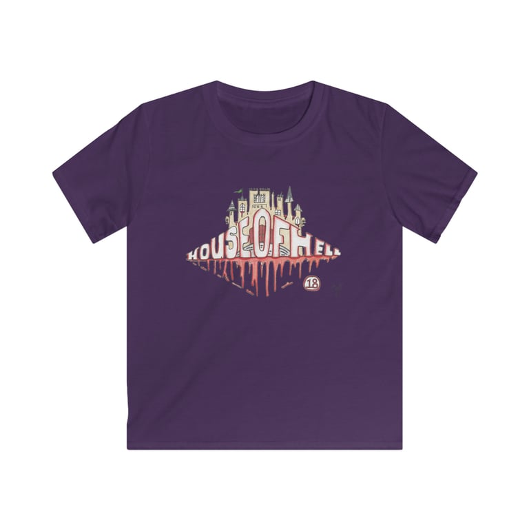 House of Hell Thriller Halloween Horror Fun Kids Softstyle Tshirt by Bikabunny