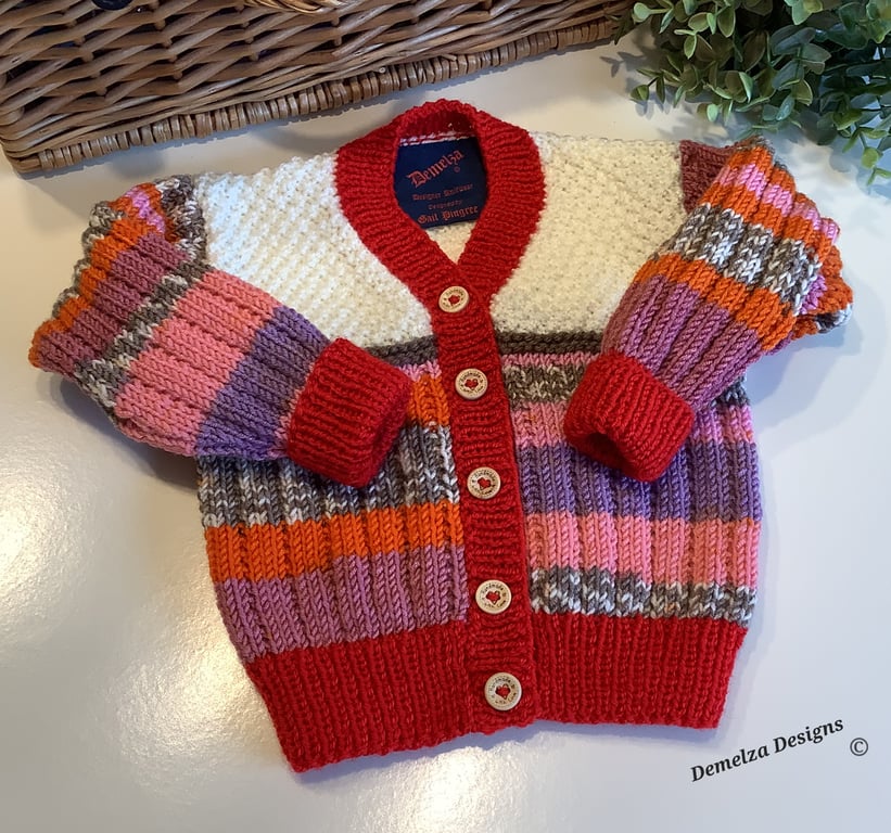 Luxury Baby Hand Knitted Cardigan  9 - 18 months