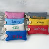 PERSONALISED KEY RING - lavender or padded