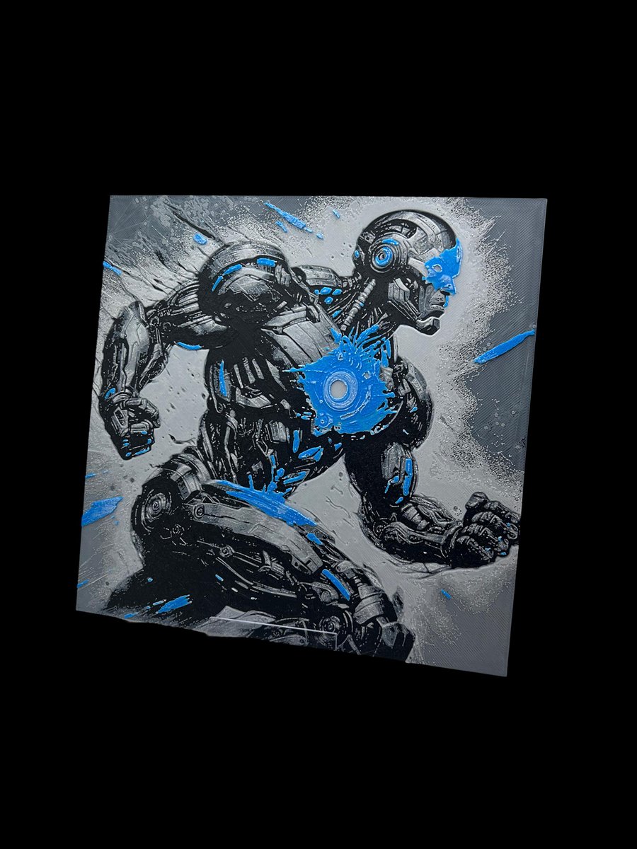 Cyborg 3D Printed Fan, Wall Art