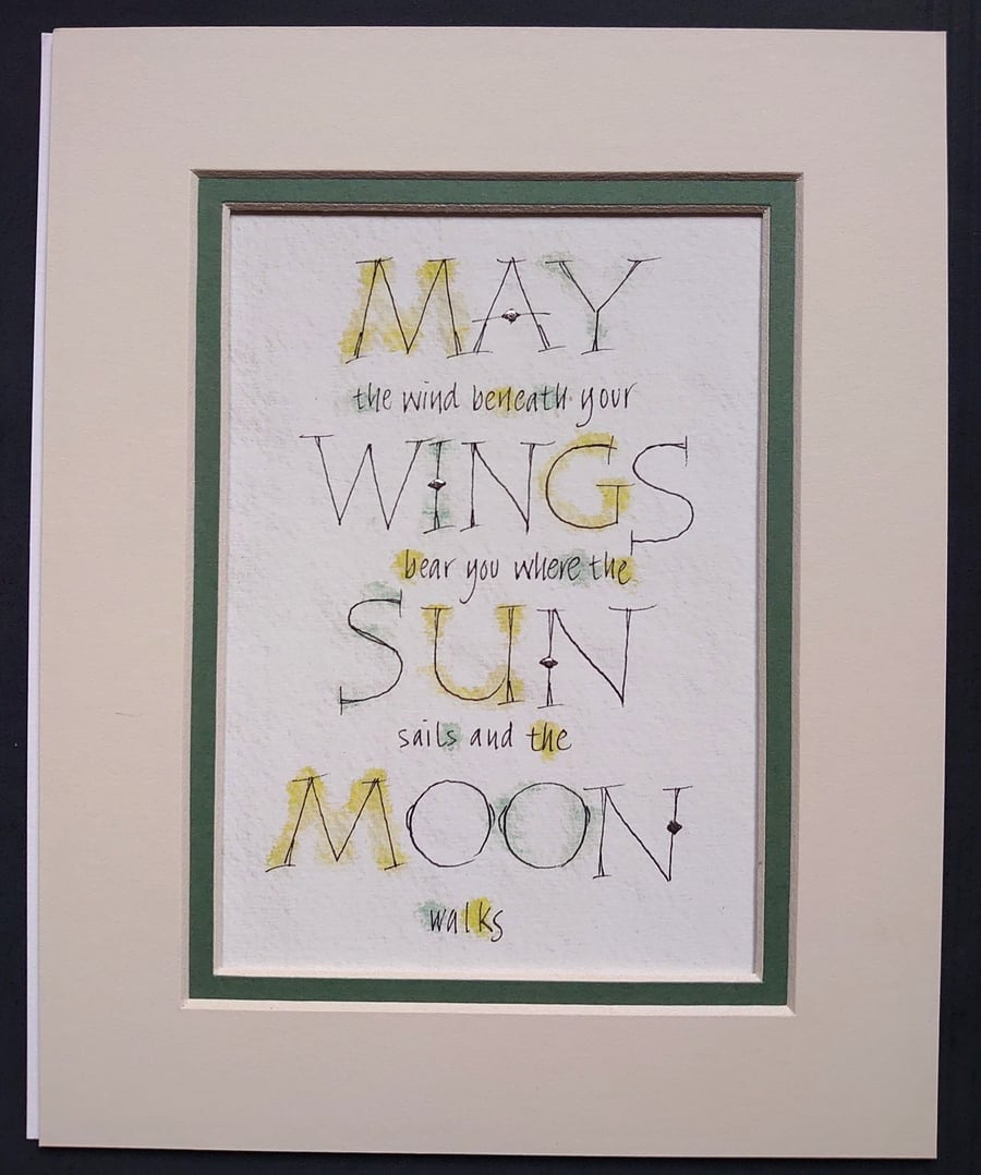 May the Wind beneath your Wings Tolkien print.