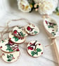 Christmas Robin Rustic Wood Slice Christmas Tree Decorations Set of 6 - Image 8