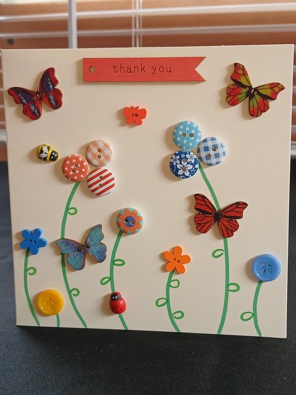 Handmade thank you card 