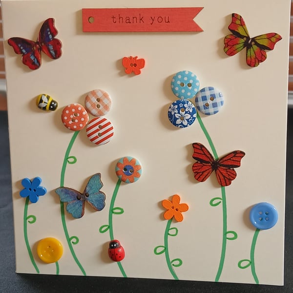 Handmade thank you card 