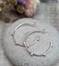 Sterling Silver Pebble Hoop Earrings - JBJ1001 - Image 1