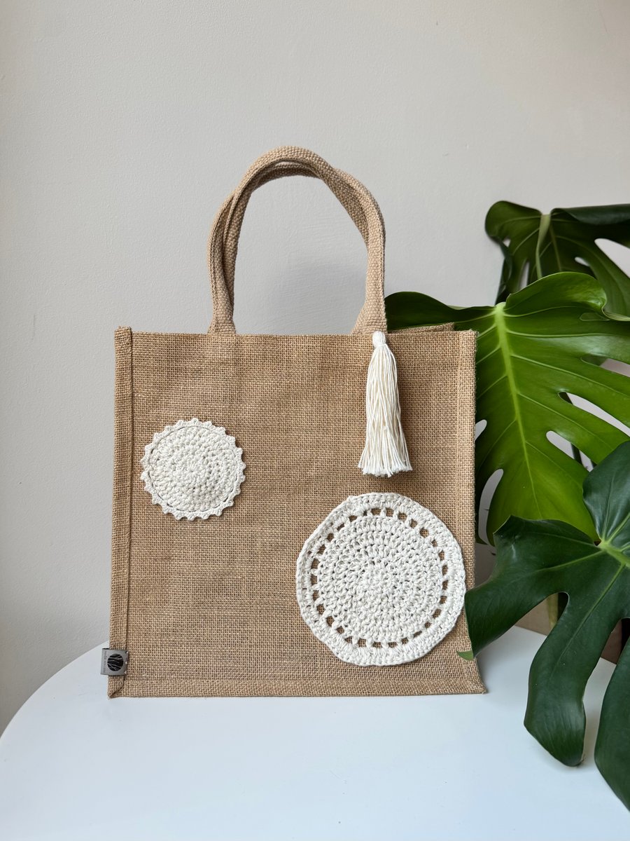 Boho Circle and Tassel Bag