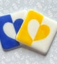 Fused Glass Heart Coasters