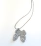 Pastel Blue Porcelain Butterfly Necklace - Image 1