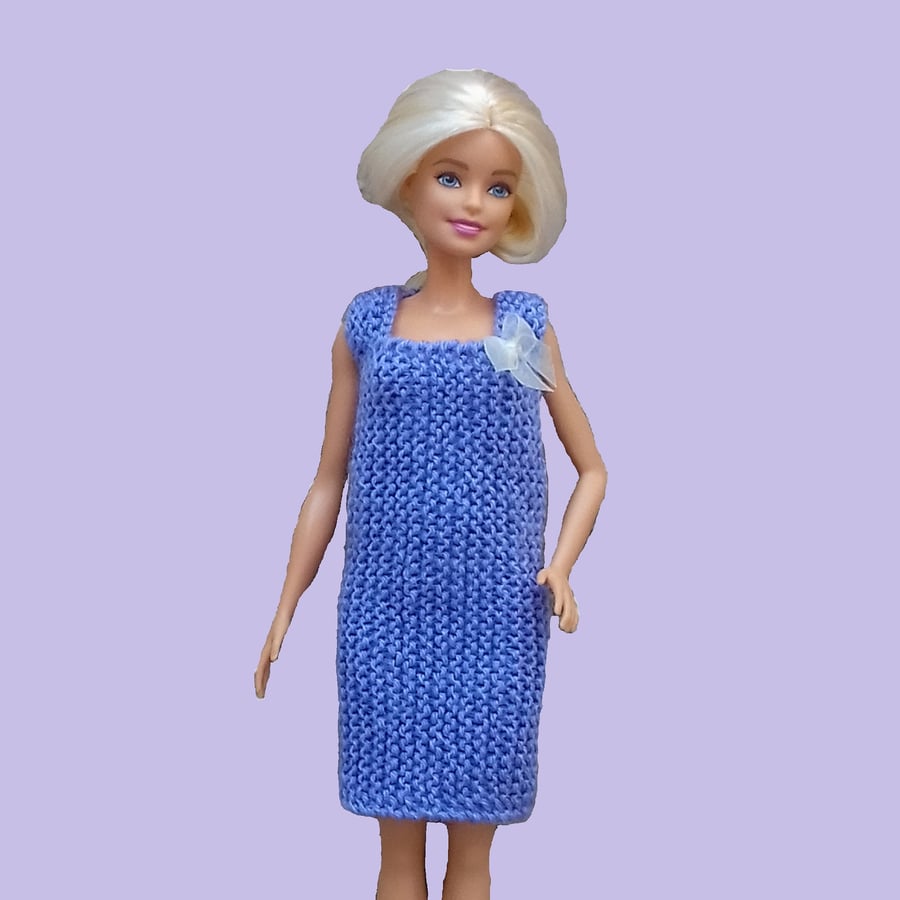 KNITTING PATTERN PDF Lavender Dress for Doll