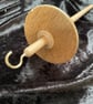 Drop spindle handturned in wood - Image 1