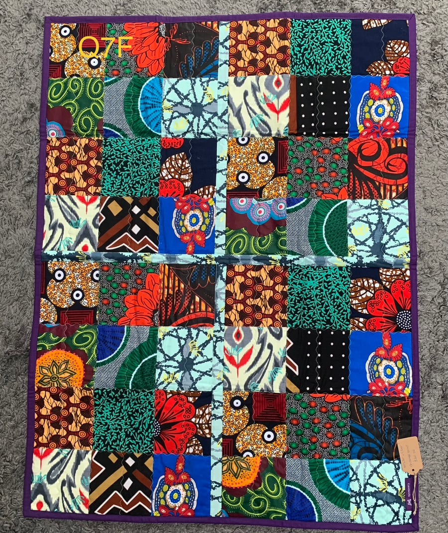 Quilt made from African Chitenge Fabric