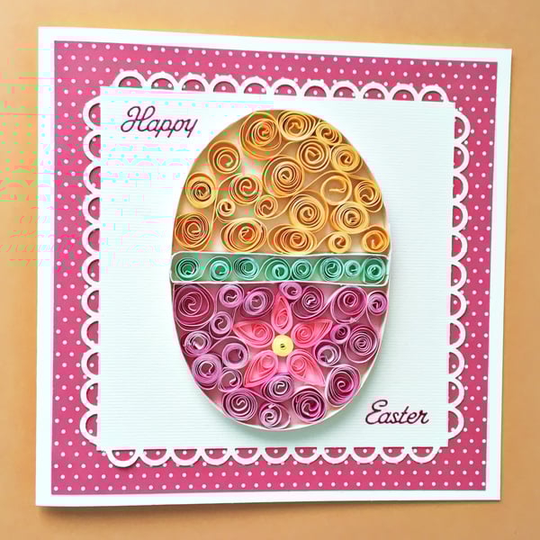 Easter card - quilled Easter egg