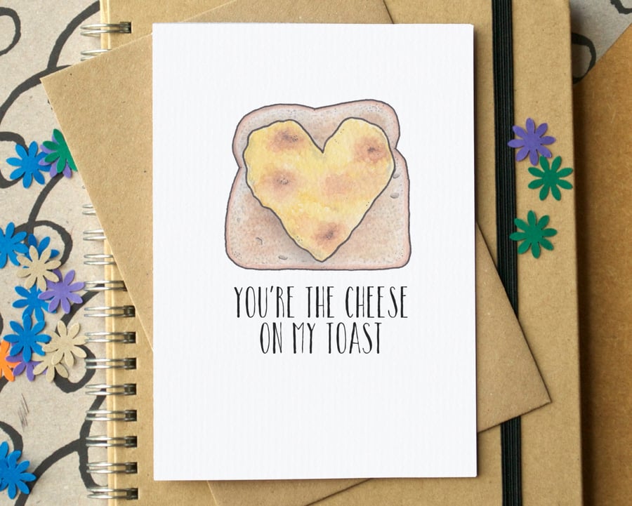 Funny Cheese on Toast Love Card
