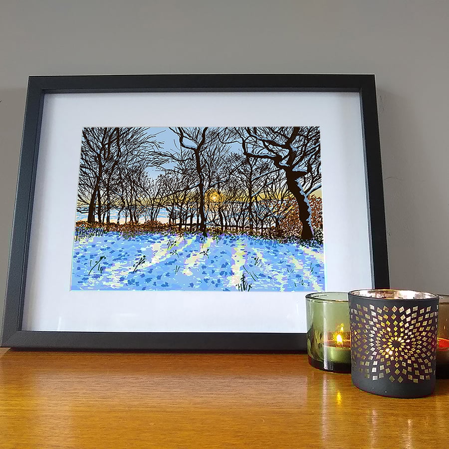 'Blue Shadows' Digital print