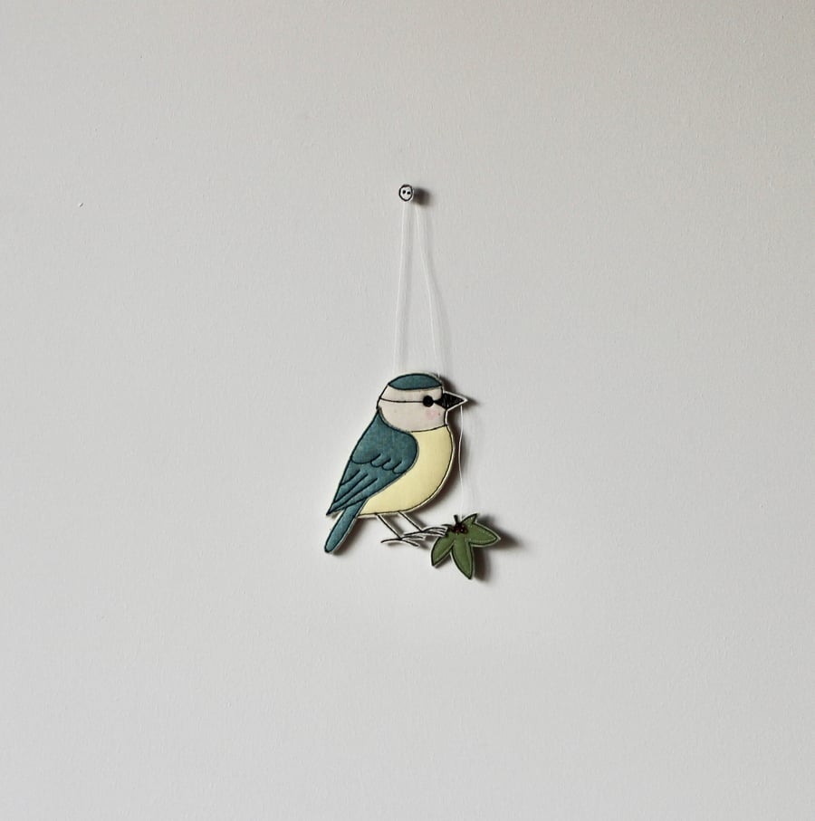 'Blue Tit' - Hanging Decoration