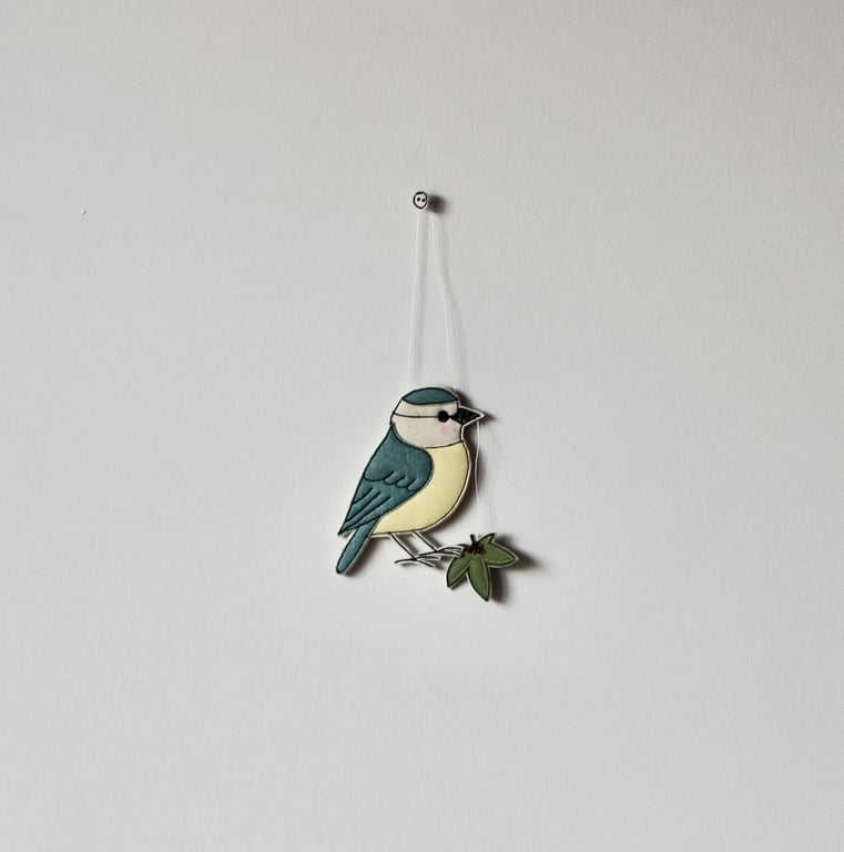 'Blue Tit' - Hanging Decoration