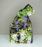Reversible Japanese Knot Bag - Wisteria Pattern - Lined In Black Satin - Image 3