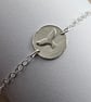 Whale Tail Engraved Sterling Silver Coin Bracelet