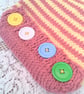 Small Hot Water Bottle and Striped Cover with Large Buttons, Child's Gift Ideas - Image 10