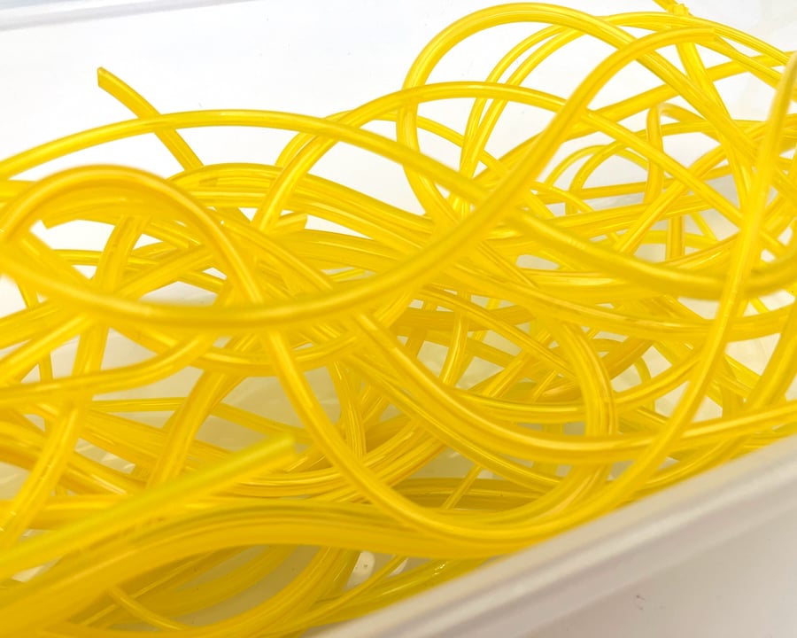 150g Yellow Bullseye coe 90 glass Vitrigraph stringers