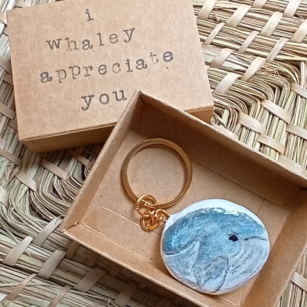 'Waley appreciate you' worry stone keyring 