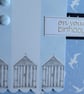 Tag Style Birthday Card - Beach Huts - Image 2