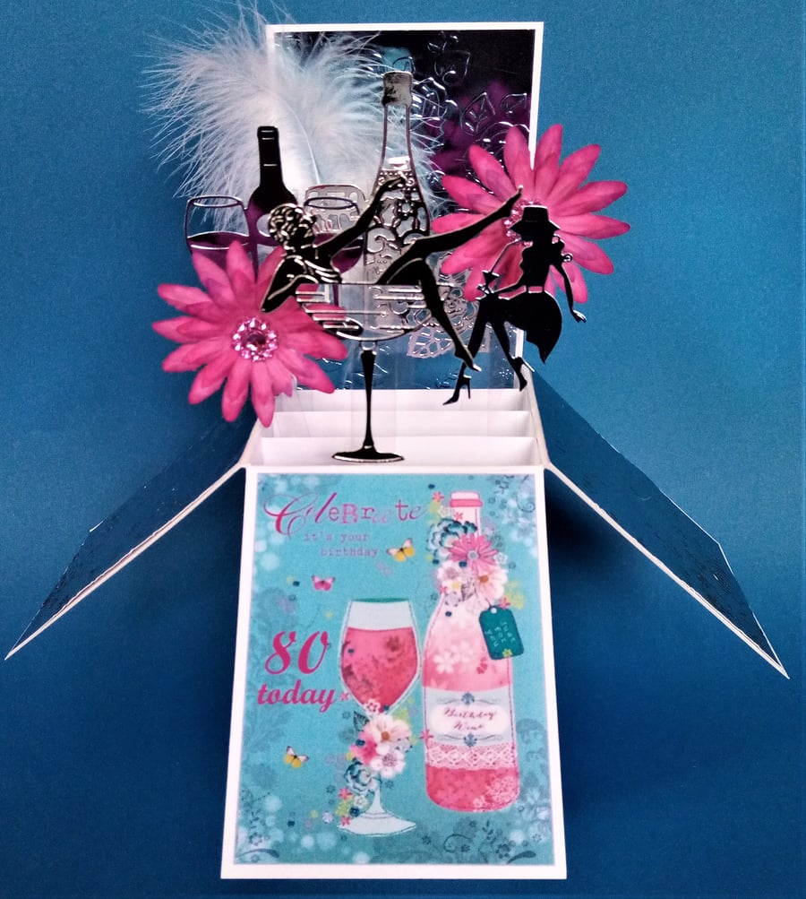 Ladies 80th  Birthday Card