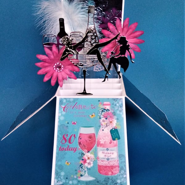 Ladies 80th  Birthday Card