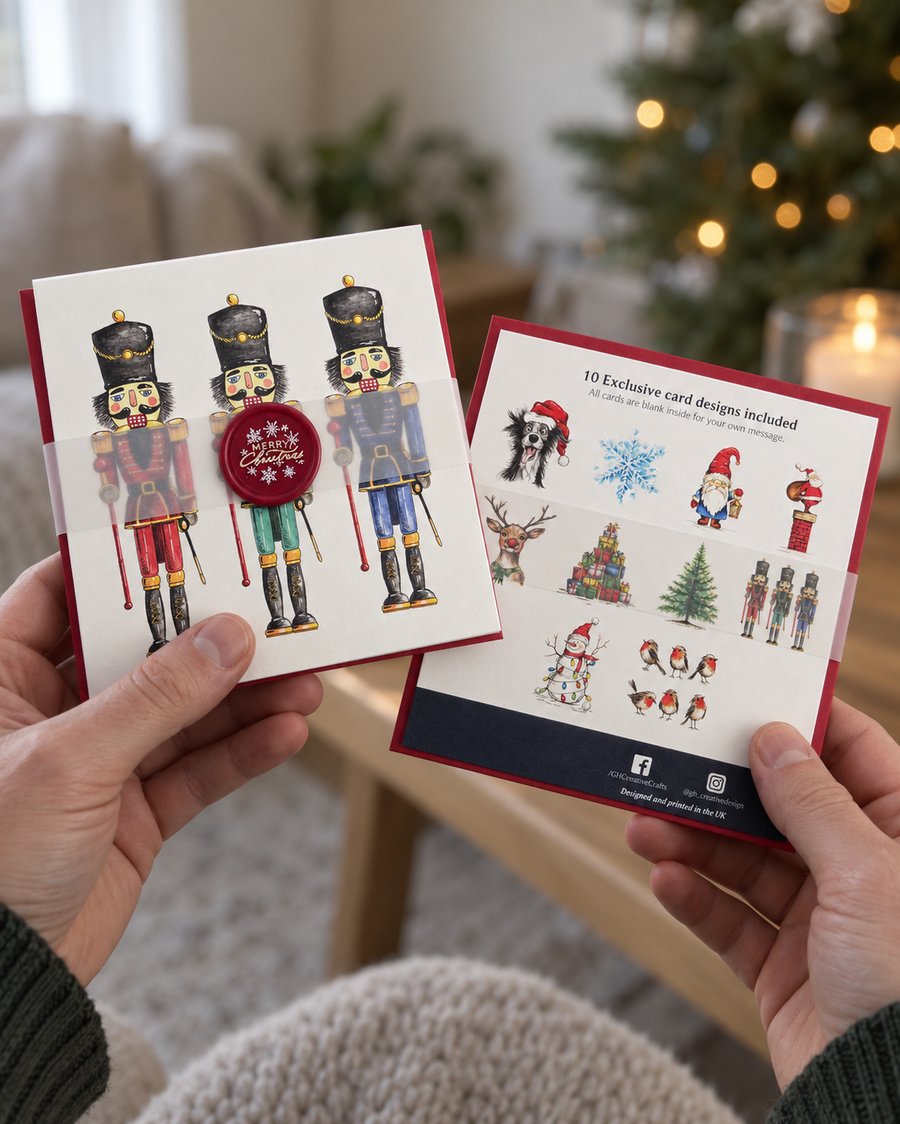 10pc Mixed Design Christmas Cards