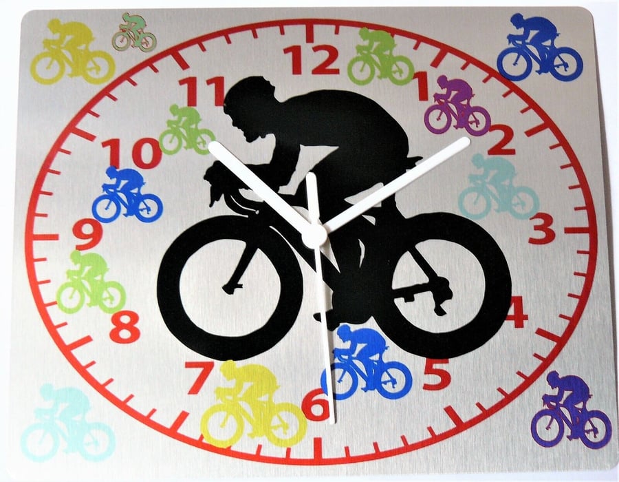 racing  bike clock bike cycle wall clock 