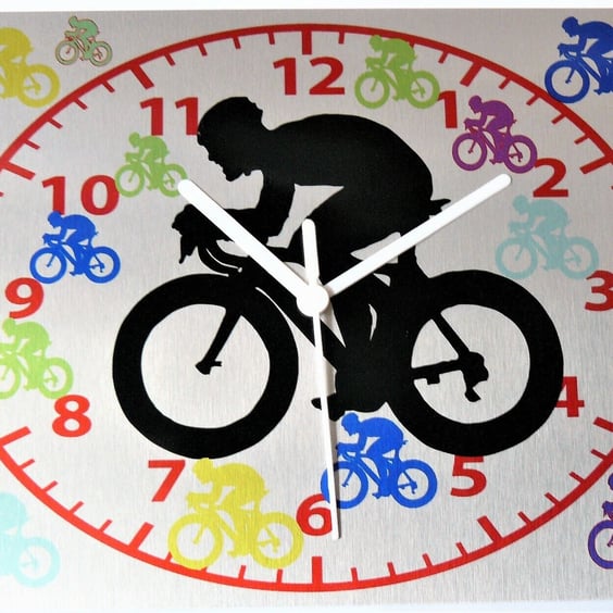 racing  bike clock bike cycle wall clock 