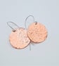 Hammered Copper Disc Earrings (ERCUDGDC1) - UK Free Post - Image 8