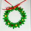 Fused glass wreath - glass Christmas decoration