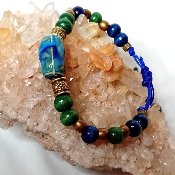Boho Style Wooden Beaded Bracelet