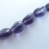 purple glass twist beads