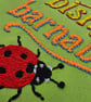 'Bishy Barnabee' Hand Embroidered Ladybird Wall Art - 4 Inch - Image 4