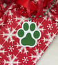 Green glittered paw print gift tags - Image 2