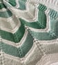 Shades of green baby blanket 100% cotton