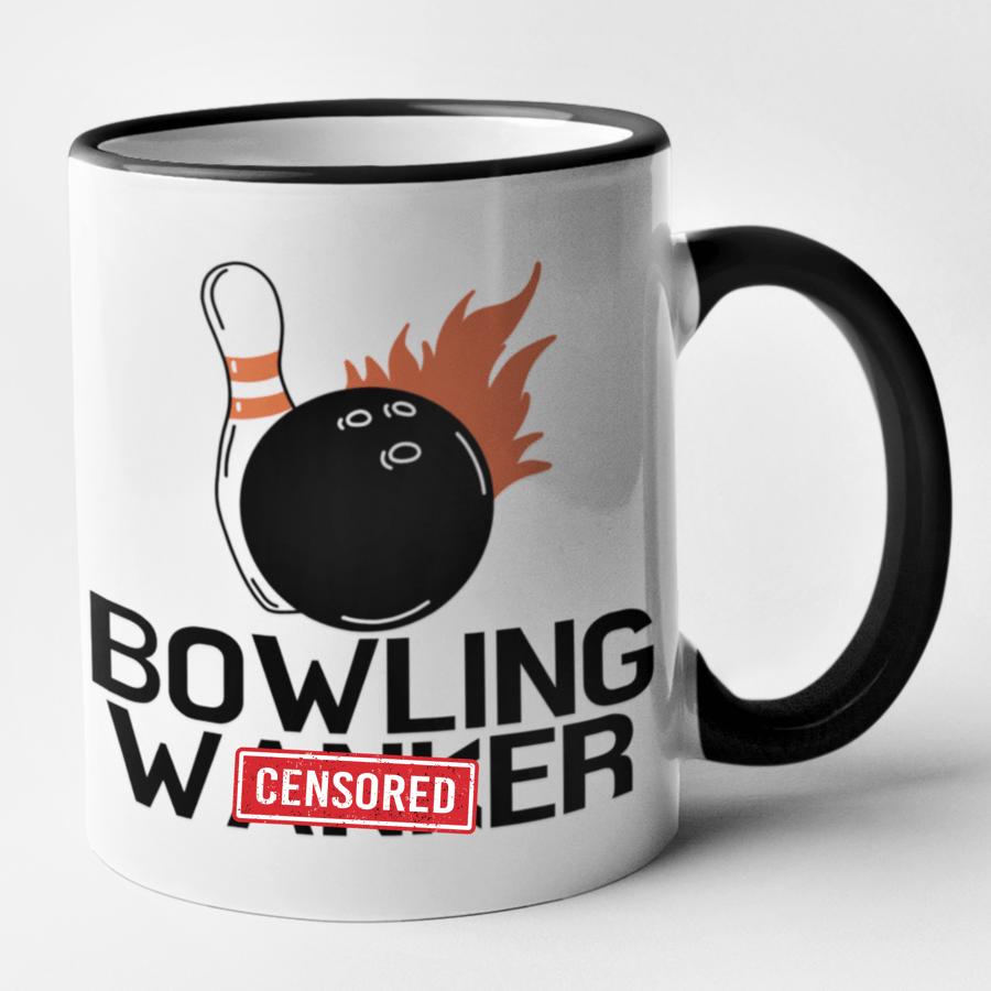 Bowling W.nker Mug Rude Funny Coffee Cup Birthday Present Gift Best Friend BFF 