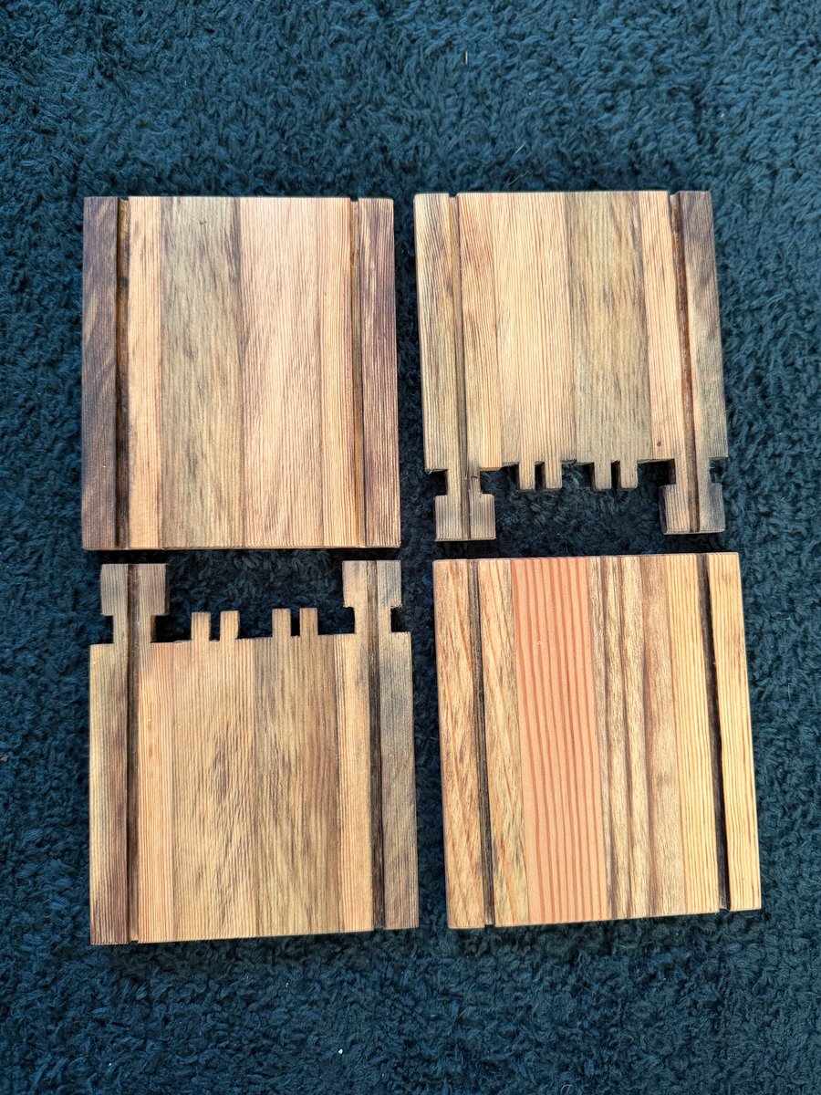 Upcycled Bee Frame coasters 