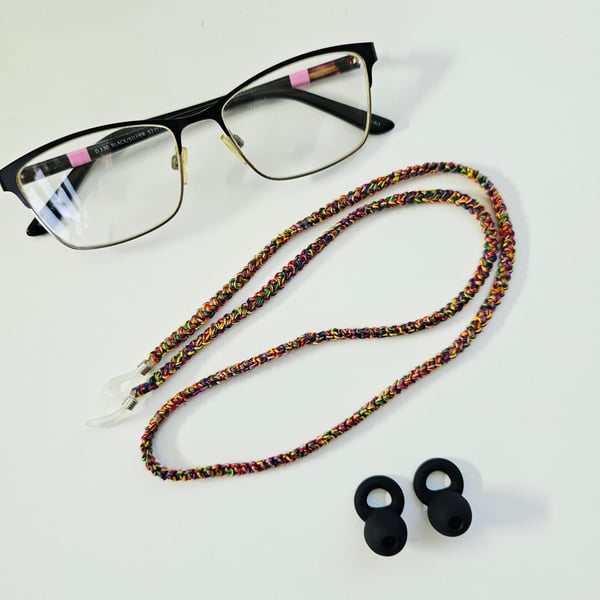 Rainbow Cotton Cord, Glasses Chain or Earplugs Strap