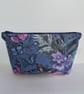 Upcycled butterfly and floral make up bag - handmade zipped pouch - Image 2