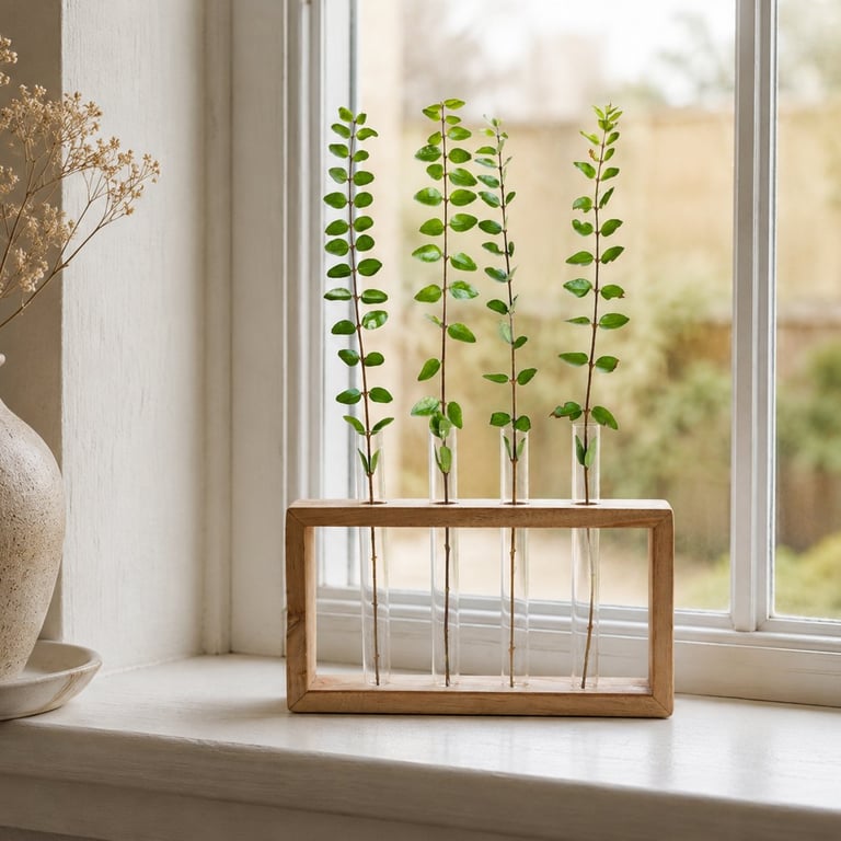 Reclaimed Wooden Propagation Station - Handmade Artisan Home Décor
