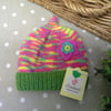 SALE Baby Girl's Rainbow Flower Beanie Hat  6-12 months size
