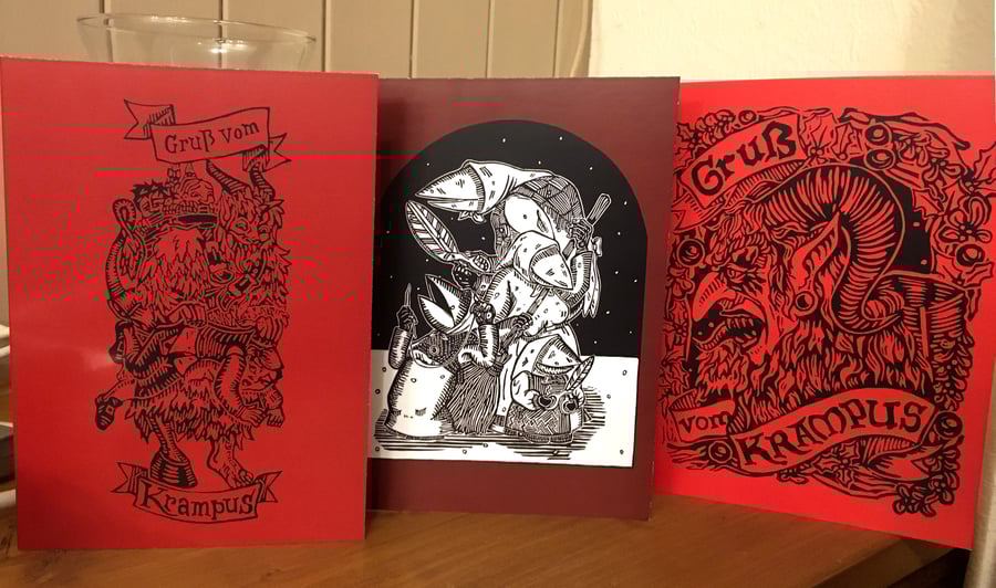 Alpine Collection of Christmas Cards - Schnabelperchten - Krampus